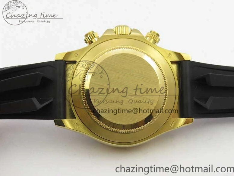 MiroTime 0124 Daytona 116589RBOW YG Rainbow Crystal BLF Best Edition Black Dial on Rubber Strap A EasyMatch 3238